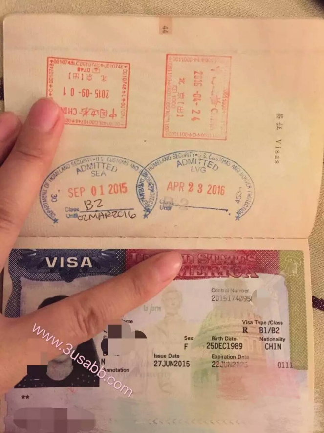 美国生子visa照
