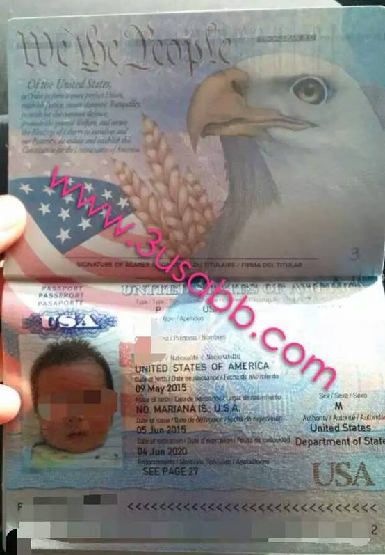 唯美加海外美国生子客户宝宝拿到美国护照